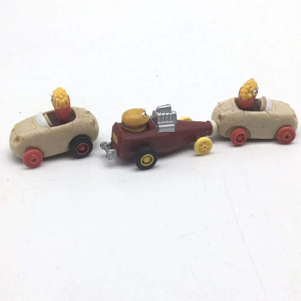 1989 McDonald's McDrive Thru Crew Pull Back Car Burger Ketchup Fries Potato Cars